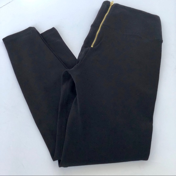 black slim high waisted trousers